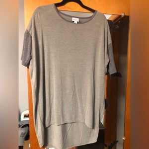 Authentic LuLaRoe Irma top, size S, blueish/gray, like new condition